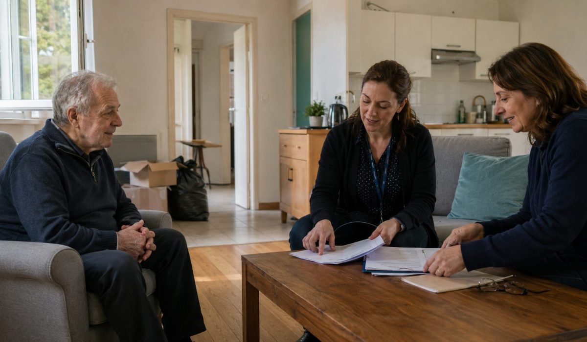 Accompagnement d’une personne âgée après un syndrome de Diogène dans un logement nettoyé et sécurisé
