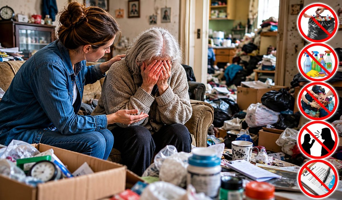 Logement très encombré et insalubre illustrant les gestes à éviter après un syndrome de Diogène