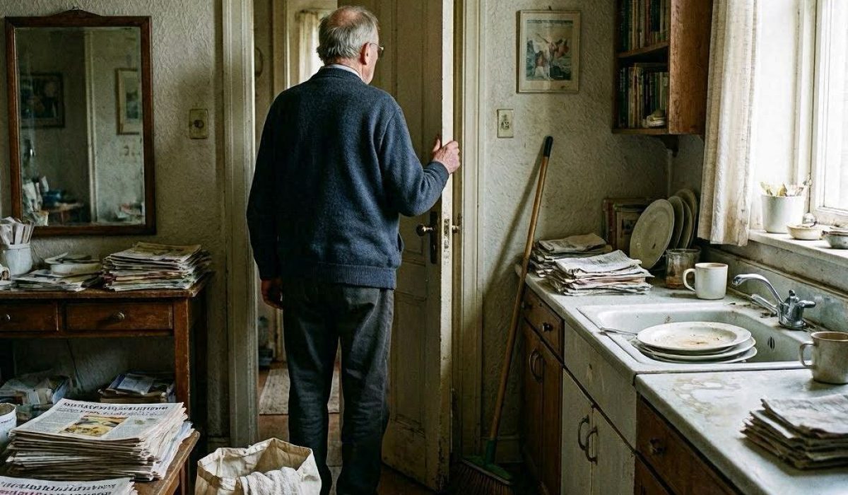 Appartement encombré montrant les signes d’un problème persistant après le syndrome de Diogène
