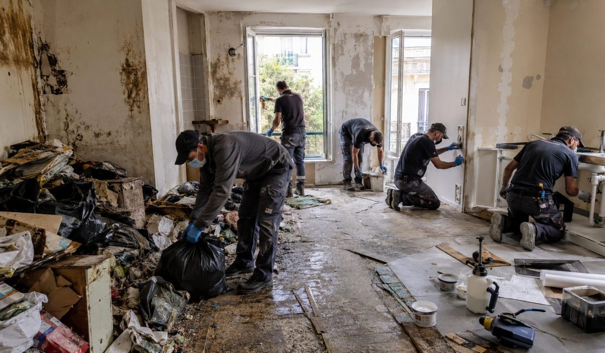 Travaux de nettoyage, désinfection et rénovation dans un logement après un syndrome de Diogène